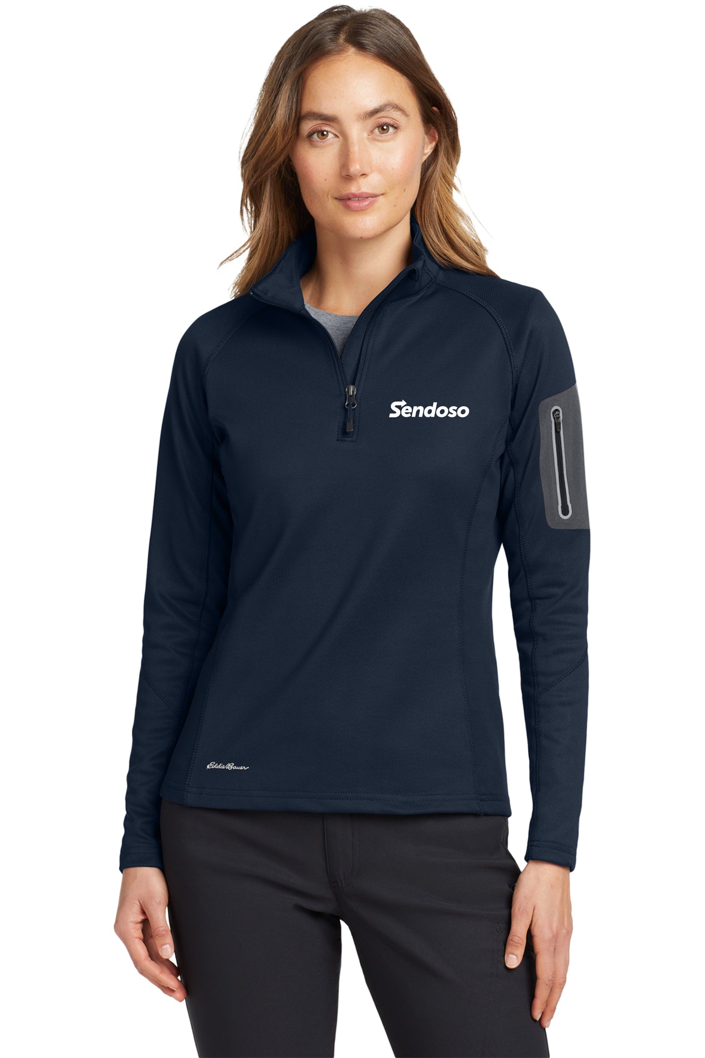 Ladies Eddie Bauer 1/2 Zip performance Fleece