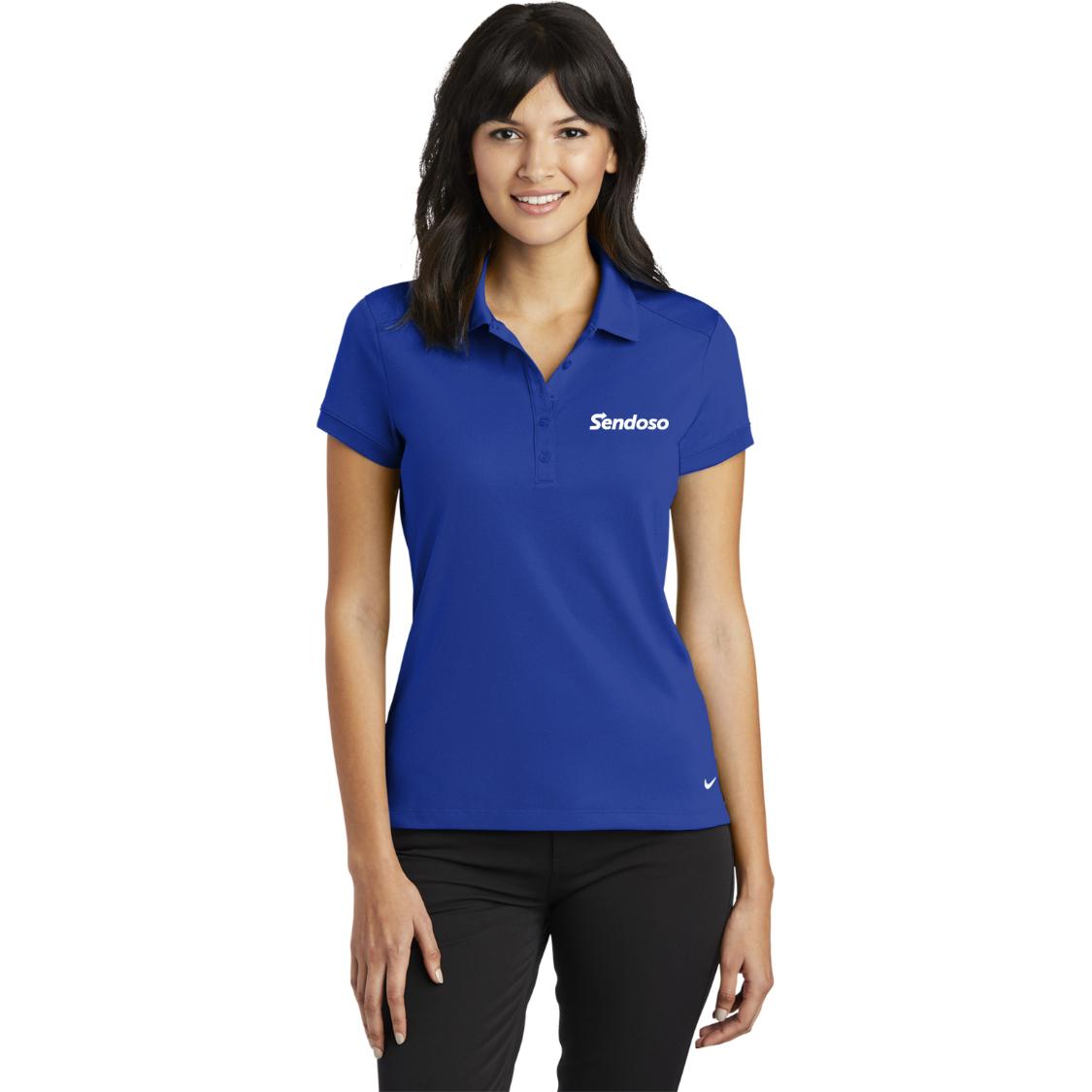 Ladies Nike Dri-FIT Solid Icon Pique Modern Fit Polo
