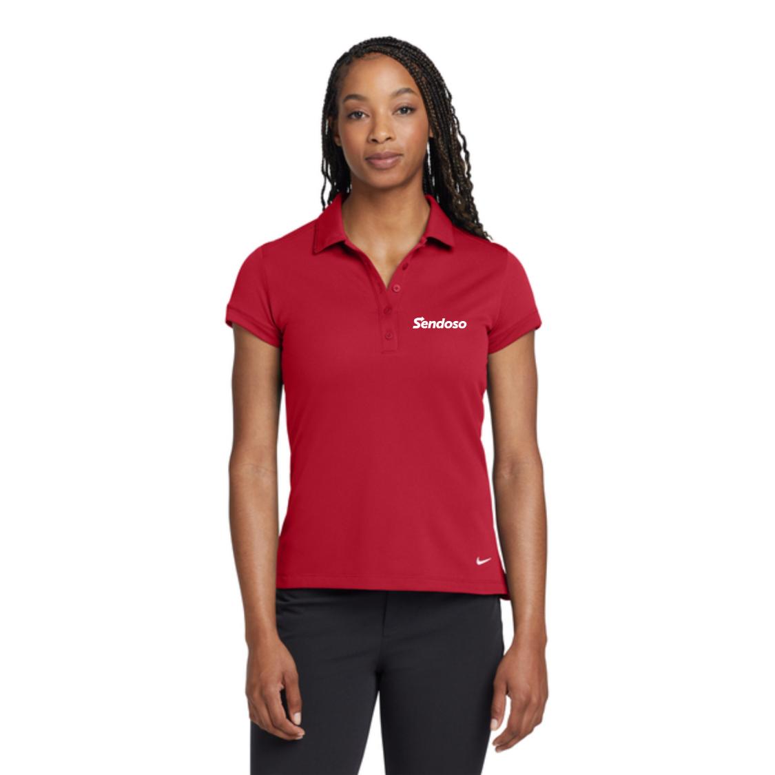 Ladies Nike Dri-FIT Solid Icon Pique Modern Fit Polo