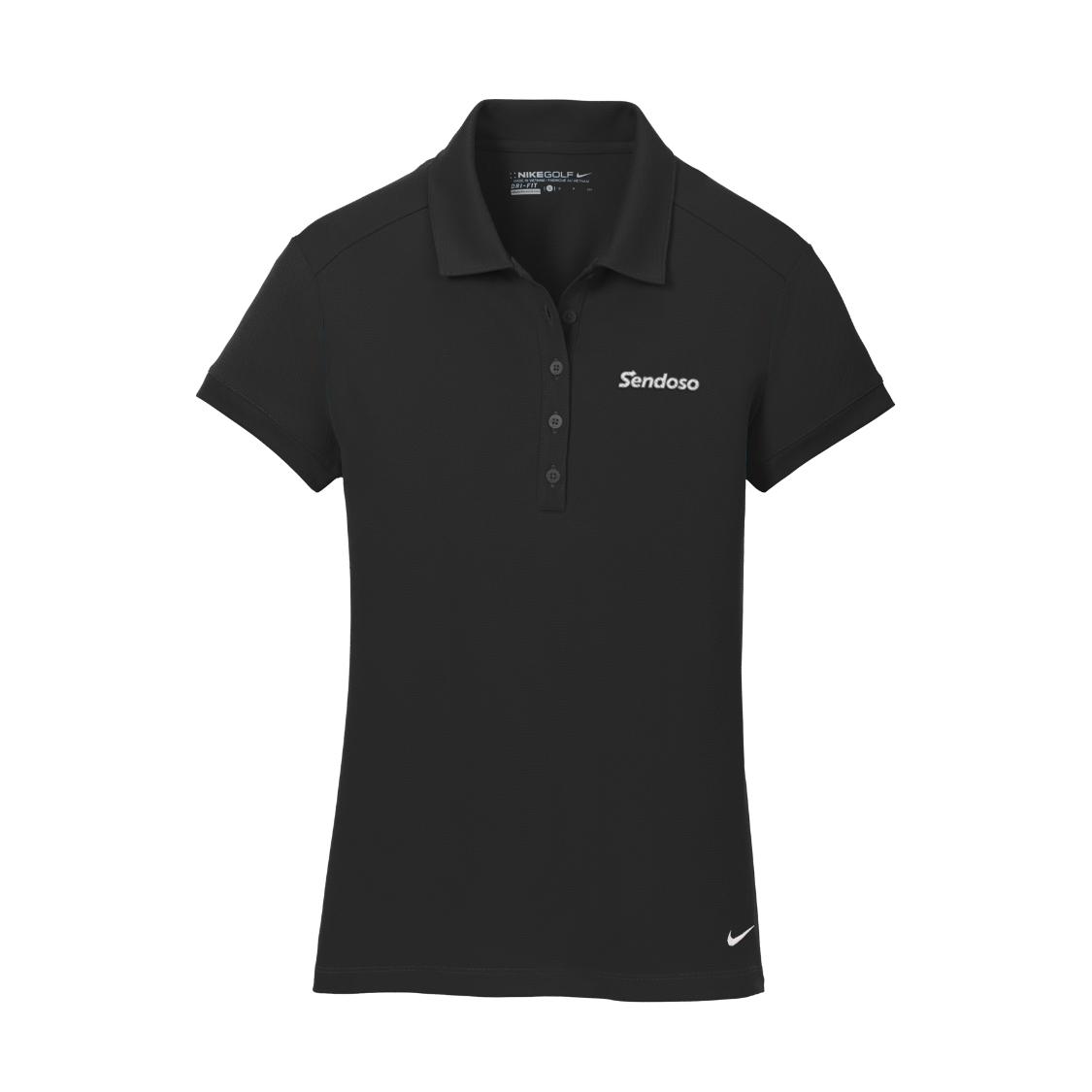 Ladies Nike Dri-FIT Solid Icon Pique Modern Fit Polo
