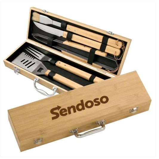 Bamboo 5 pc Personalized BBQ Set